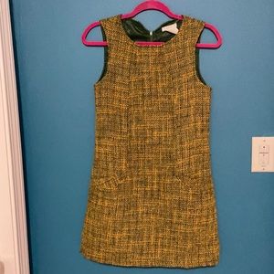Green and Gold Tweed Shift